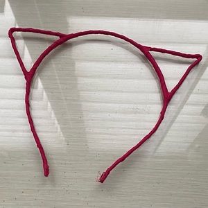 Pink cat ear headband